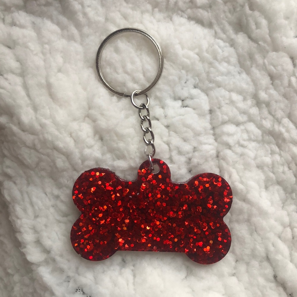 Dog bone keychain